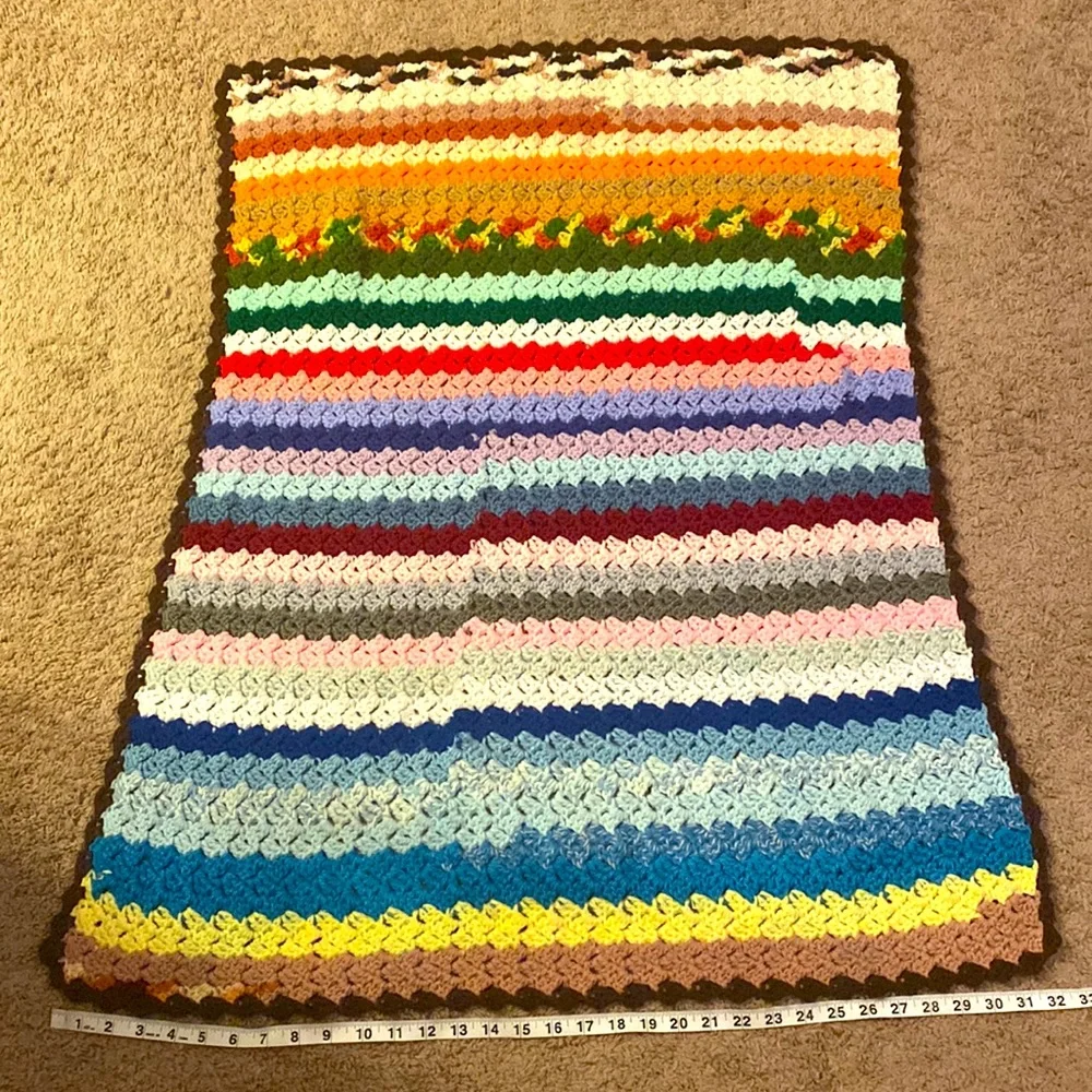 Crochet Knit Baby Colorful‎ Blanket